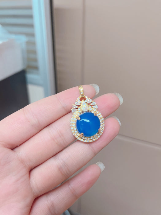 Royal Blue Agate Pendant